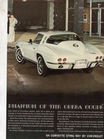 Chevrolet Corvette Sting Ray  -  1964  -  Publicite D'Epoch  -  CPM - Toerisme