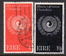 Ireland 1971 Racial Equality Year Set Of 2, Used, SG 307/8 - Used Stamps