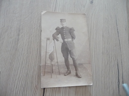 Carte Photo Militaire Militaria Digne 1914 Soldat Porte Drapeau? 3 Au Col épaulette Sabre - Characters