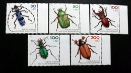 Deutschland BRD 1666/70 **/mnh, Jugend: Gefährdete Käfer. - Unused Stamps