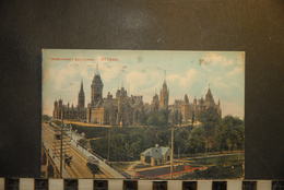 CP, Amérique, CANADA Parliament Buildings OTTAWA Ontario 1909 Chemin De Fer Tramway - Ottawa