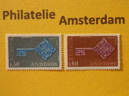 French Andorra 1968, EUROPA/CEPT, Mi 208-09, ** - 1968