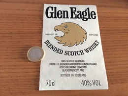 Etiquette Ecosse « BLENDED SCOTCH WHISKY - Glen Eagle - KYLES BLENDING COMPAGNY - GLASGOW» (oiseau, Aigle) - Whisky