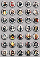 35 X ROCK STEVIE NICKS Music Fan ART BADGE BUTTON PIN SET 5 (1inch/25mm Diameter) - Musique