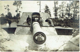 Carte Photo. Militaria. Koekelare/Couckelaere. Kanon Van Leugenboom "Lange Max". Canon Bombardant Dunkerke. - Koekelare