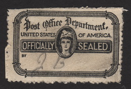 Old US, Officially Sealed Envelope Seal - Sonstige