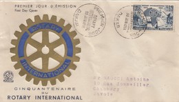 COVER LETTRE. FDC ROTARY AOF DAKAR 1955      /  2 - Rotary, Club Leones