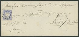 BAYERN 21a BRIEF, 1868, 7 Kr. Ultramarin, Breitrandiges Kabinettstück Auf Brief Mit Segmentstempel MEITINGEN, Gepr. Pfen - Other & Unclassified