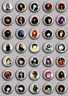 35 X KATE BUSH Music Fan ART BADGE BUTTON PIN SET 1 (1inch/25mm Diameter) - Musique