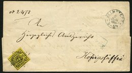 BRAUNSCHWEIG 11A BRIEF, 1864, 1 Sgr. Schwarz Auf Lebhaftgraugelb Mit Nummernstempel 21 Auf Doppelt Verwendeter Briefhüll - Braunschweig