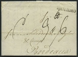 HAMBURG VORPHILA 1789, HAMBURG, L1 Auf Brief Nach Bordeaux, Registraturbug, Pracht - Andere & Zonder Classificatie