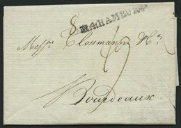 HAMBURG 1806, R.4. HAMBURG, L1 Auf Brief Nach Bordeaux, Pracht - Altri & Non Classificati