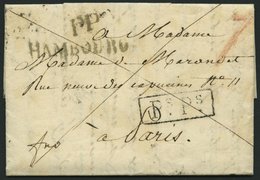 HAMBURG VORPHILA 1817, HAMBOURG, L1 Auf Brief Nach Paris, Nebenstpl. PP Und R1 Ps.Ps., Pracht - Other & Unclassified