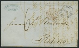 HAMBURG - THURN UND TAXISCHES O.P.A. 1854, HAMBURG Th.& T., K3 Auf Forwarded-Letter Von Warschau über Hamburg Und Paris  - Other & Unclassified
