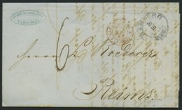 HAMBURG - THURN UND TAXISCHES O.P.A. 1854, HAMBURG Th.& T., K3 Auf Forwarded-Letter Von Warschau über Hamburg Und Paris  - Autres & Non Classés