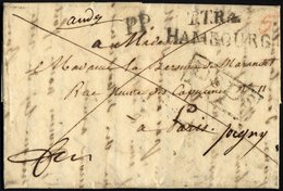 HAMBURG - GRENZÜBERGANGSSTEMPEL 1820, PS PS, R1 Auf Brief Von Hamburg (L2 T.T.R.4 HAMBOURG) Nach Paris, Diverse Weitere  - [Voorlopers