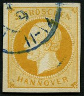 HANNOVER 16a O, 1859, 3 Gr. Gelborange, Pracht, Mi. 85.- - Hanover