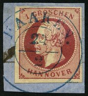 HANNOVER 14a BrfStk, HAAREN, Blauer K2 Auf 1 Gr. Rosa, Prachtbriefstück - Hanover