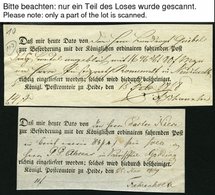 SCHLESWIG-HOLSTEIN HEIDE, 1809-83, Interessante Spezialsammlung Von 65 Postscheinen, Dabei Arge S.H.-Nr. 7, 10, 12, 13,  - Prefilatelia