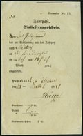 SCHLESWIG-HOLSTEIN ITZEHOE, Handschriftlich Auf Fahrpost Einlieferungsschein (1849), Zur Versendung Nach Meldorf, Pracht - Préphilatélie