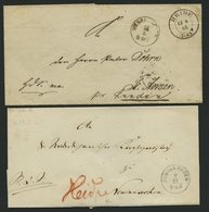 SCHLESWIG-HOLSTEIN WESSELBUREN, K1, 2 Verschiedene Belege (1865/6), Pracht - Prephilately