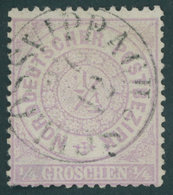 THURN Und TAXIS NDP 13a O, SCHLOSSVIPACH, K1 Zentrisch Auf 1/4 Gr. Hellrotviolett, Feinst (helle Stelle) - Used Stamps