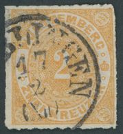 WÜRTTEMBERG 37a O, 1869, 2 Kr. Mattorange, Pracht, Mi. 170.- - Other & Unclassified