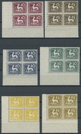 WÜRTTEMBERG 144-49 VB **, 1920, Abschiedsausgabe In Unteren Linken Eckrandviererblocks, Postfrischer Prachtsatz, Mi. (10 - Other & Unclassified