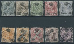 WÜRTTEMBERG 217-26 O, 1906, 100 Jahre Königreich, üblich Gezähnter Prachtsatz, Gepr. Infla, Mi. 340.- - Autres & Non Classés