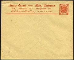 KIEL A PU 3 BRIEF, COURIER: 1899, Privatumschlag 3 Pf. Orange, Ungebraucht, Feinst - Private & Lokale Post