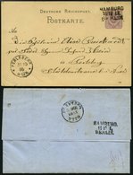 BAHNPOST Hamburg-Berlin, L3, 1863/86, Auf 5 Pf. Ganzsachenkarte Und Als Ankunftsstempel Auf Brief, Feinst - Maschinenstempel (EMA)