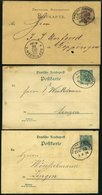 BAHNPOST Rheine-Emden (Zug 55 (2x),153 (2x) Und 154), 1886-1894, 5 Belege Feinst - Macchine Per Obliterare (EMA)