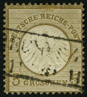 Dt. Reich 6I O, 1872, 5 Gr. Ockerbraun Mit Plattenfehler Fleck Im Bogen Der Rechten 5, Repariert Wie Pracht, Mi. 300.- - Used Stamps