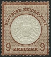 Dt. Reich 27b *, 1872, 9 Kr. Lilabraun, Falzrest, Kabinett, Fotoattest Brugger: Die Marke Ist Farbfrisch, Sehr Gut Geprä - Used Stamps