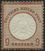 Dt. Reich 27b *, 1872, 9 Kr. Lilabraun, Falzrest, Kabinett, Fotoattest Brugger: Die Marke Ist Farbfrisch, Sehr Gut Geprä - Usati