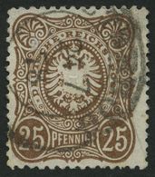 Dt. Reich 35b O, 1878, 25 Pfe. Gelbbraun, üblich Gezähnt Pracht, Gepr. Jäschke-L., Mi. 130.- - Used Stamps