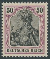 Dt. Reich 91Ix **, 1905, 50 Pf. Graulila/schwarz Friedensdruck, Postfrisch, Pracht, Gepr. Jäschke, Mi. 240.- - Autres & Non Classés