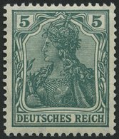 Dt. Reich 85IId **, 1915, 5 Pf. Bläulichgrün Kriegsdruck, Pracht, Gepr. Jäschke-L., Mi. 50.- - Andere & Zonder Classificatie