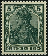 Dt. Reich 85IIe **, 1918, 5 Pf. Schwarzopalgrün Kriegsdruck, Pracht, Gepr. Jäschke-L., Mi. 400.- - Other & Unclassified