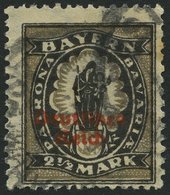 Dt. Reich 133II O, 1921, 21/2 M. Steindruck, üblich Gezähnt Pracht, Gepr. Winkler, Mi. 120.- - Used Stamps