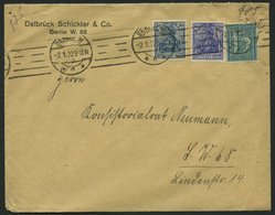 Dt. Reich 149aI BRIEF, 1922, 80 Pf. Lilaultramarin, Type I, Mit Zusatzfrankatur Auf Brief, Firmenlochung D S, Pracht - Usati