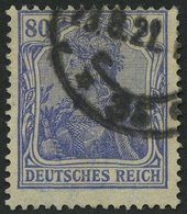 Dt. Reich 149b O, 1921, 80 Pf. Grauultramarin, Pracht, Gepr. Infla, Mi. 100.- - Usati