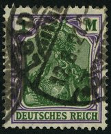 Dt. Reich 150PFI O, 1920, 1 M. Dunkelviolett/dunkelgrün Mit Abart D Beschädigt, Pracht, Gepr. Tworek, Mi. 70.- - Used Stamps