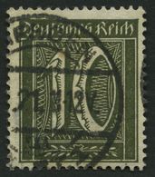 Dt. Reich 159b O, 1921, 10 Pf. Schwarzoliv, Normale Zähnung, Pracht, Gepr. Weinbuch, Mi. 350.- - Used Stamps