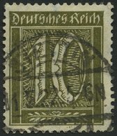 Dt. Reich 178 O, 1922, 10 Pf. Braunoliv, Wz. 2, üblich Gezähnt Pracht, Gepr. Gaedicke, Mi. 240.- - Oblitérés