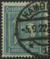 Dt. Reich 179 O, 1933, 15 Pf. Grünblau, Wz. 2, Unten Kleiner Riß Sonst Pracht, Gepr. Kowallik, Mi. 280.- - Usados