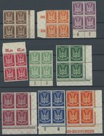 Dt. Reich 210-18 VB **, 1922, Holztaube In Randviererblocks, Postfrischer Prachtsatz, Mi. (64.-) - Used Stamps