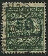 Dt. Reich 321Wb O, 1923, 50 Mio. M. Blaugrün, Walzendruck, üblich Gezähnt Pracht, Gepr. Infla, Mi. 65.- - Gebraucht