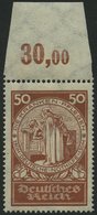 Dt. Reich 354 **, 1924, 50 Pf. Nothilfe, Oberrandstück, Pracht, Mi. 120.- - Autres & Non Classés