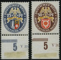 Dt. Reich 433/4 **, 1929, 25 Und 50 Pf. Nothilfe, 2 Prachtwerte, Mi. 230.- - Altri & Non Classificati